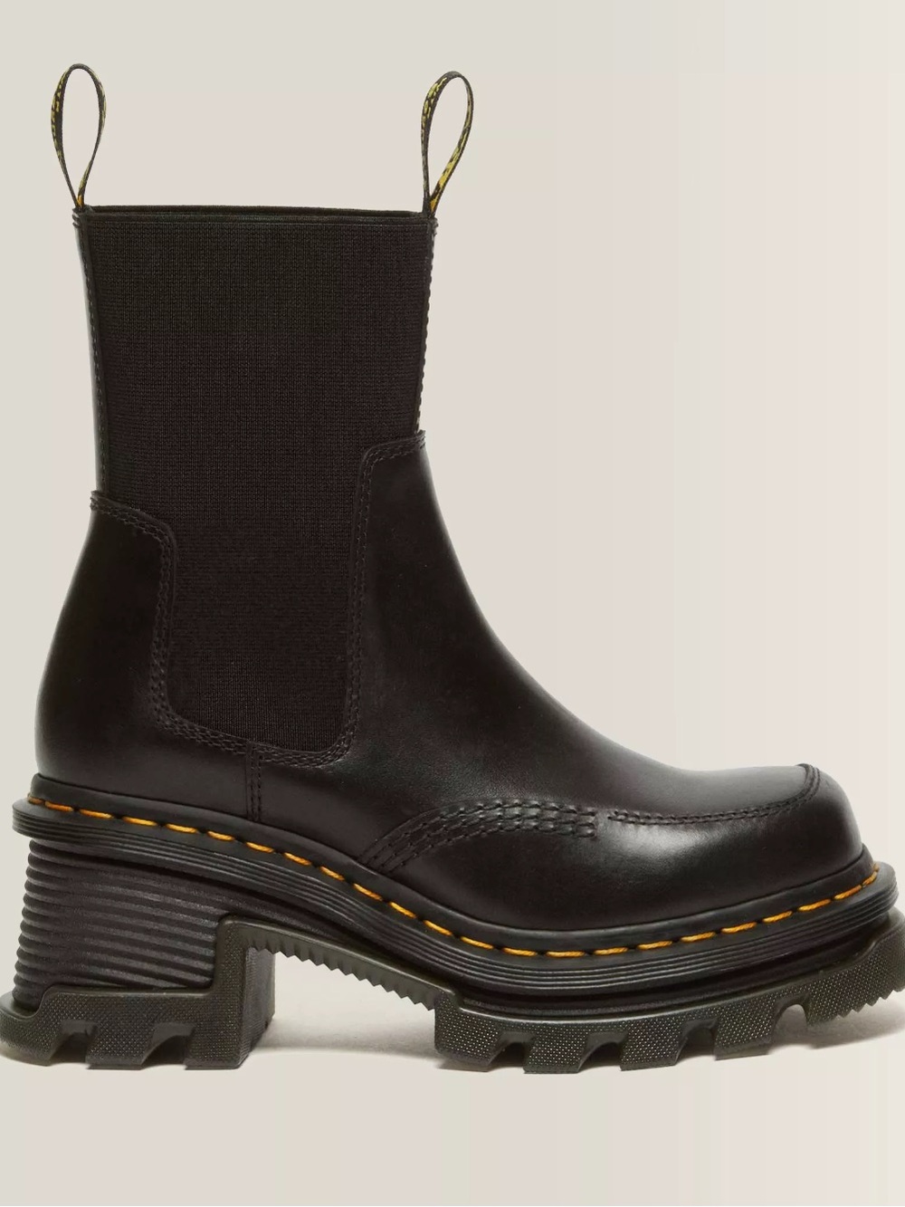 DR Martens women’s CORRAN CHELSEA ATLAS LEATHER HEELED BOOTS